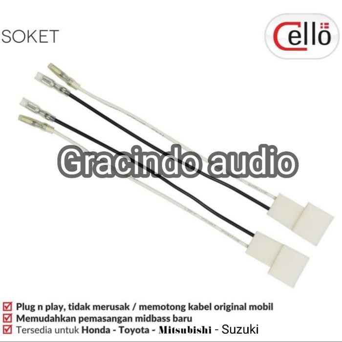 Speaker Coaxial 3way Cello + Ring + Kabel Soket PNP Suzuki Ertiga