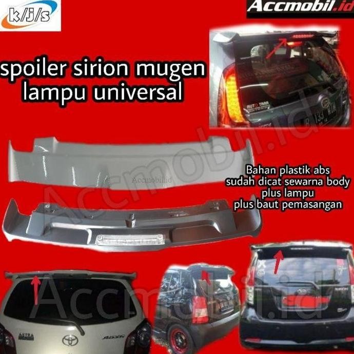 spoiler daihatsu sirion perodua myvi plastik dengan lampu HARGA KHUSUS