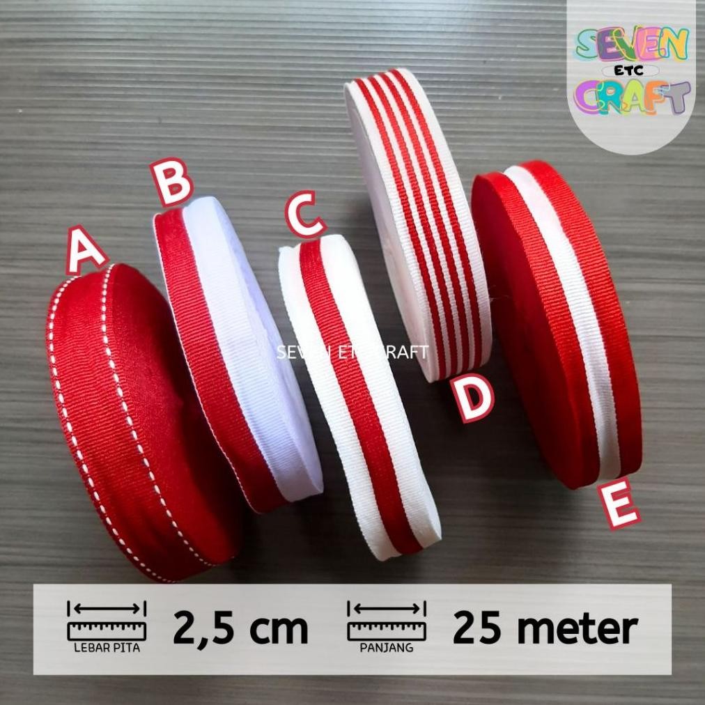 

Tr21 Pita Bis Polyester Merah Putih 2,5 Cm