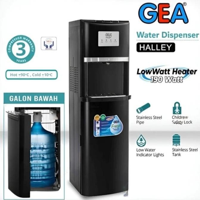 Dispenser Gea Halley Galon Bawah Low Watt 190 Watt | Dispenser Gea Galon Bawah | Gea Halley Bottom L