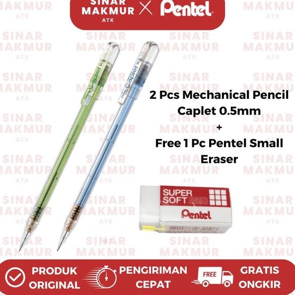 

Pensil Mekanikmechanical Pencil Caplet Free Penghapus Pentel Set
