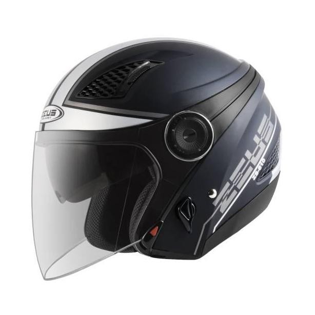 TERMURAH - ZEUS-610 MBLK 0017 SIL | HELM MOTOR HALF FACE | ZEUS | HELM ZEUS SIL