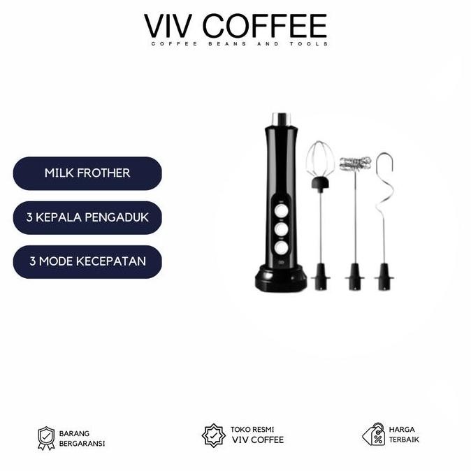 Milk Frother Elektrik USB Rechargeable Mixer Foamer Stirrer