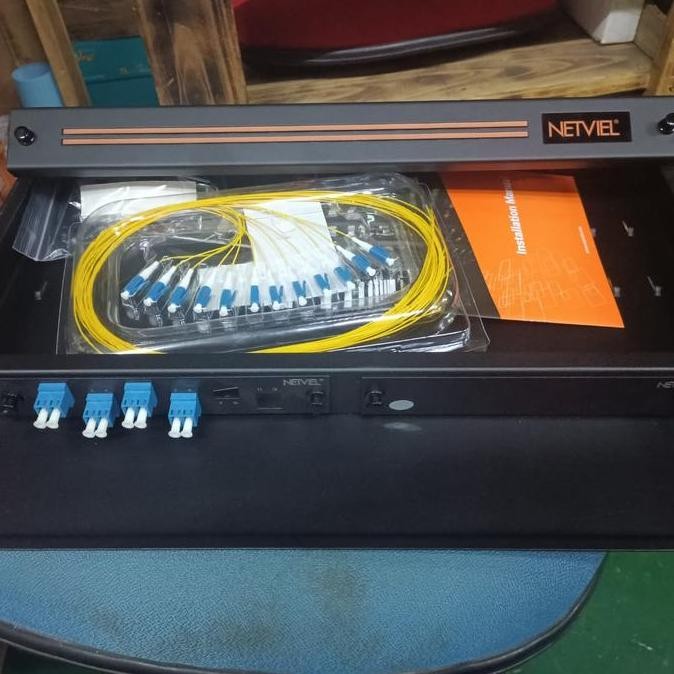 SIAP KIRIM NETVIEL FO OTB RACKMOUNT 8 PORT LC SINGLEMODE + PIGTAIL - FIBER OPTIC PANEL