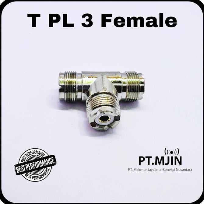 SIAP KIRIM KONEKTOR TRIPLE UHF FEMALE 3 PL FEMALE KONEKTOR ANTENA RADIO