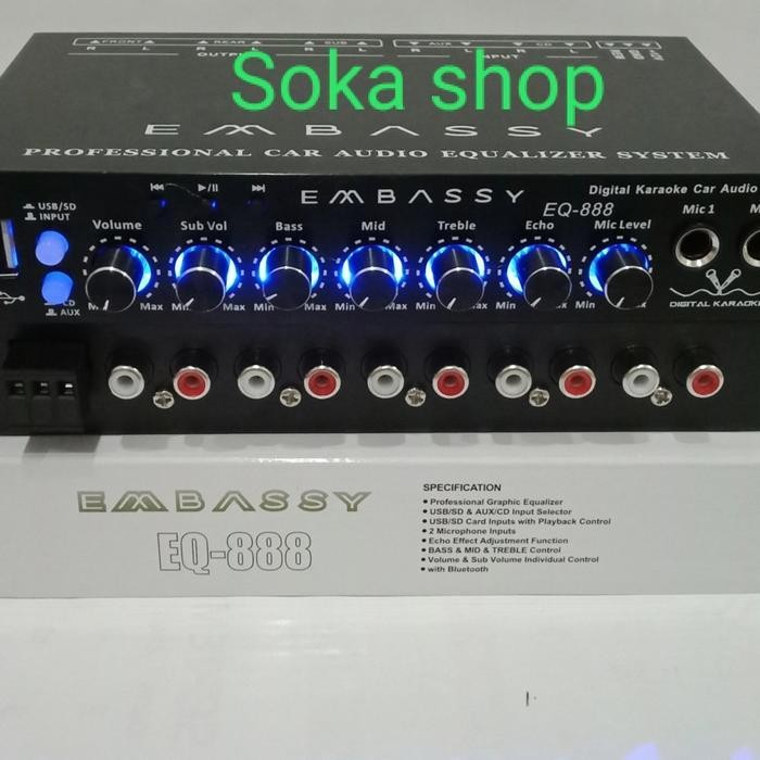 Parametrik EMBASSY EQ-888 Bluetooth USB, SD EMBASSY EQ-888 + adaptor