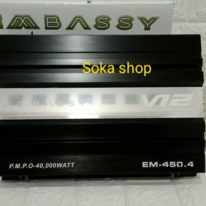 EMBASSY EM-450 amplifier power embassy 4 Chanel mosfet tenaga badak