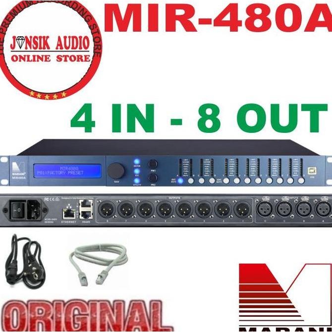 TERMURAH - DLMS Marani MIR480A 4 IN 8 OUT Professional Audio Speaker Management