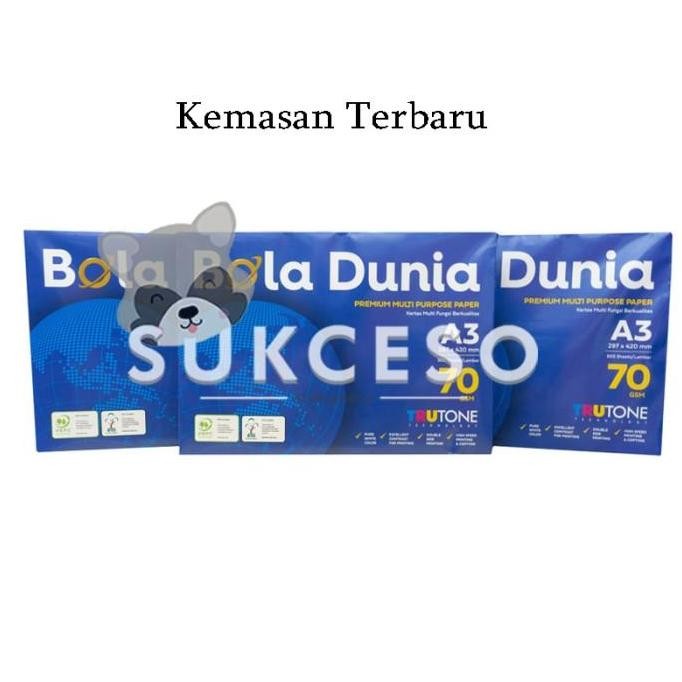 

TERLARIS - Bola Dunia A3 70gr Kertas HVS Print Fotocopy Murah Berkualitas