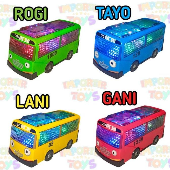Diskon Mainan Mobil Tayo Electric | Musik Lampu Nyala The Little Bus Mini