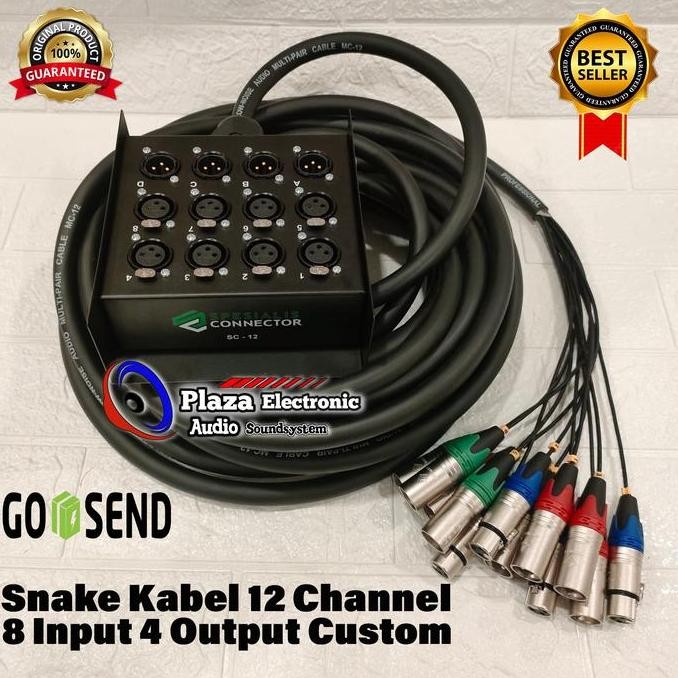NEW Snake Kabel 12 Channel Komplit + Stage Box STX 8 Input 4 Output 15 Meter