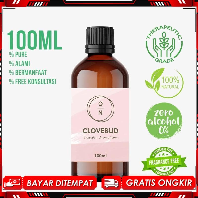 {Harga Cuci Gudang} Minyak Cengkeh Murni Clove Oil Pure Clove Bud Essential Oil 100Ml Kg-65