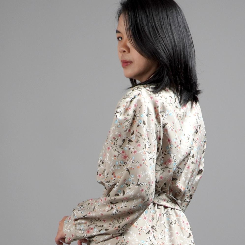 DD OKECHUKU Gaun Maksi Christy Gaun Bunga Gaun Ala Korea Gaun Panjang Gaya Korea