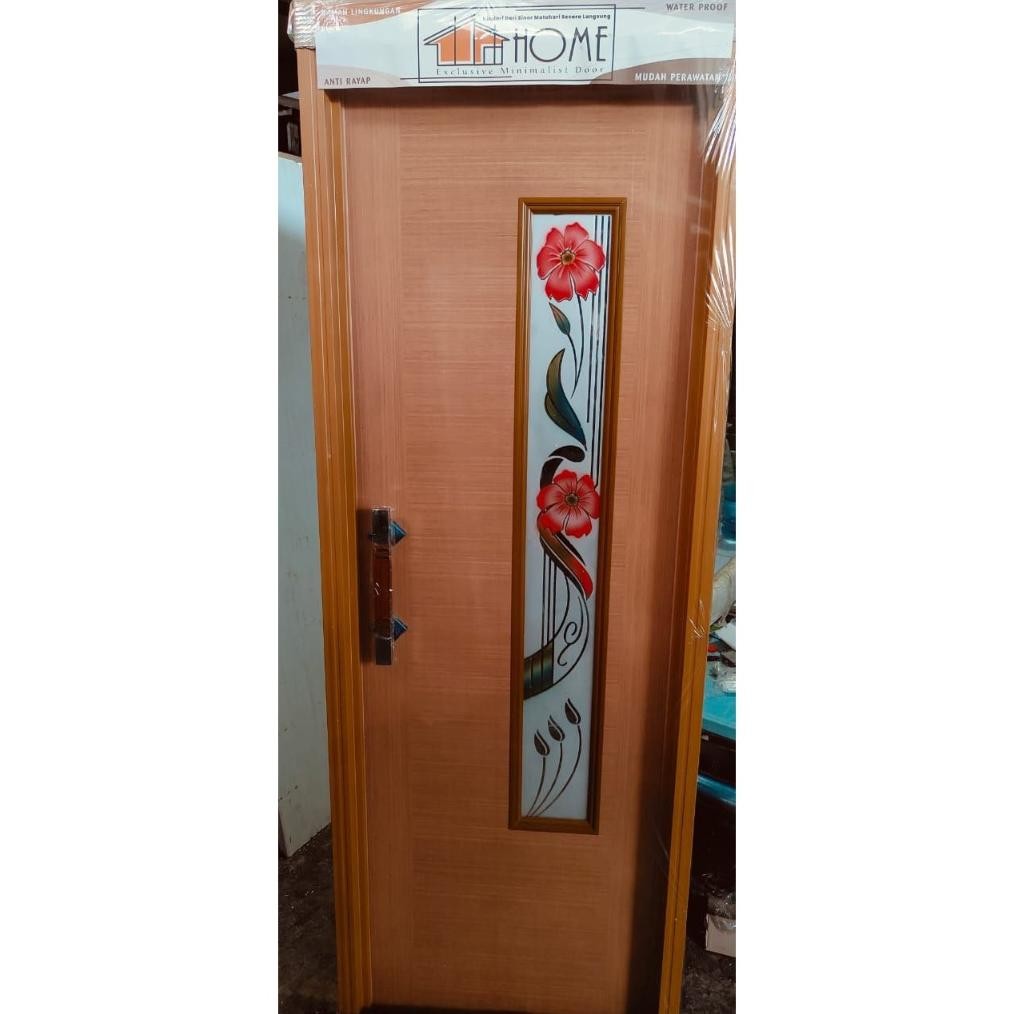 Terlaris Pintu Pvc Untuk Kamar Mandi (Motif Kaca, Motif Kayu Dan Polos)