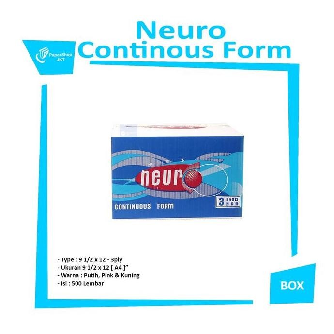 

TERLARIS - NEURO - Continous Form 3 Ply 9 1/2 x 12 ( A4 Neuro ) NCR - 1 Box