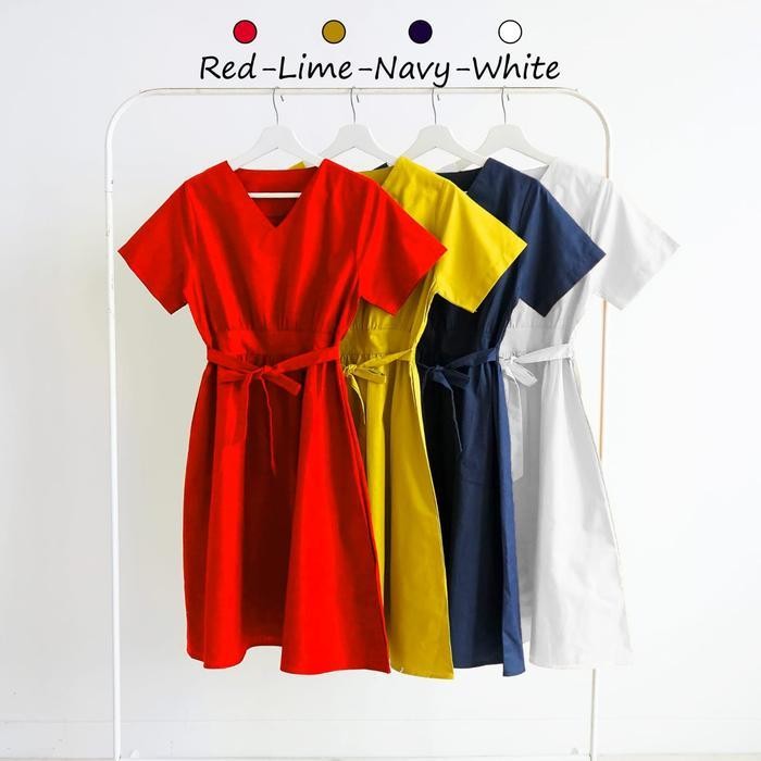 Dd Baju Monel Dress Mini Loose Basic Dress Katun Uniqlo Polos Casual Tbsd