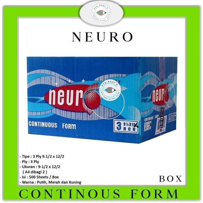

TERBARU - NEURO - Continous Form K 3 Ply 91/2 x 12/2 - A4 Dibagi 2 - NCR