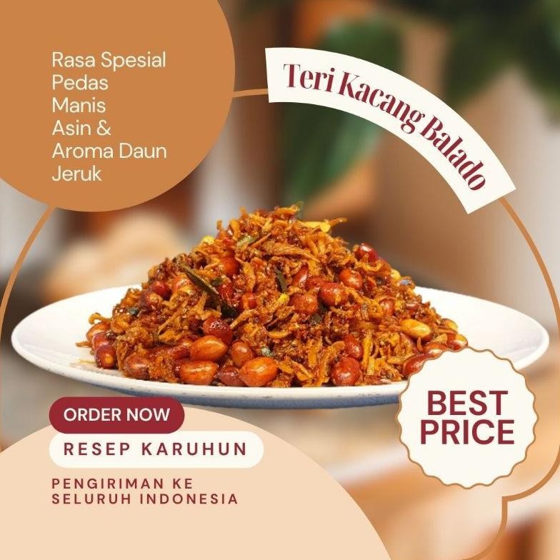 

Special Teri Kacang Balado Berat 500Grm Makanan Instan Tanpa Pengawet It-93