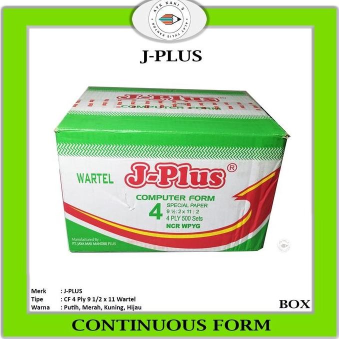 

TERLARIS - Continous Form 91/2 x 11/2 4Ply/2 ( K4 Wartel Jplus )/Kertas Komputer