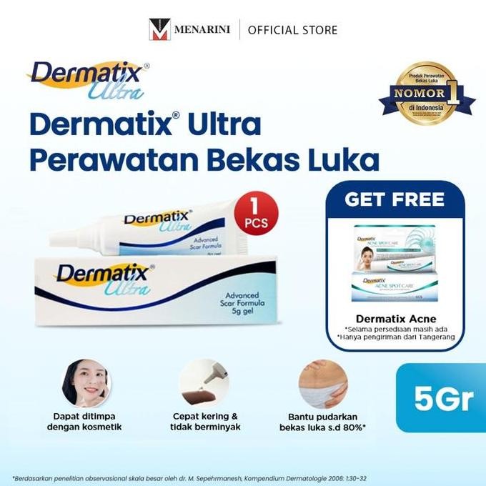 TERMURAH - Dermatix Ultra 5gr - Free Dermatix Acne