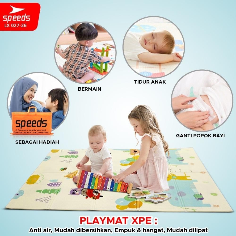 Cod Speeds Sni Playmat Bayi Karpet Lipat Playmat Bayi Tikar Alas 115X180Cm 9Mm Bayi Matras Bayi Play