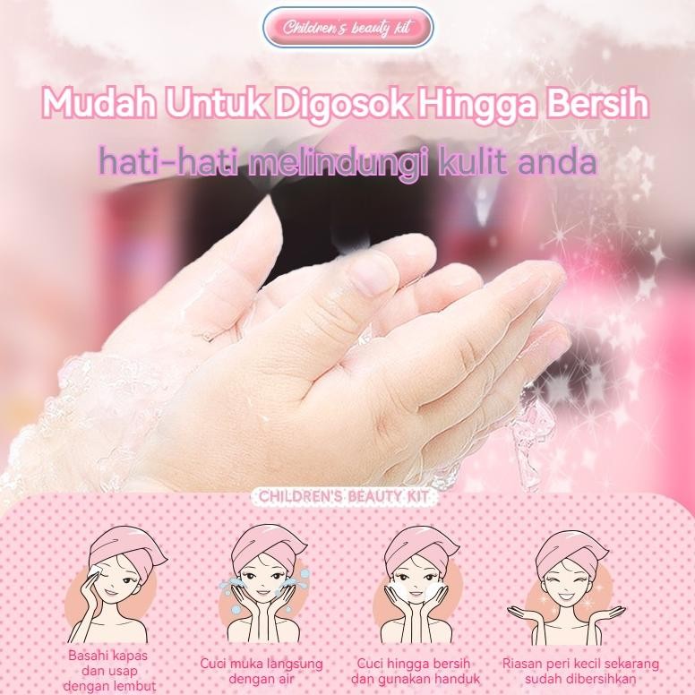 Cod [Cod] 33Pcs Girls Makeup Toys / Kuromi Make Up Asli Anak Set / Lipstik Eye Shadow Safety Kit Mai