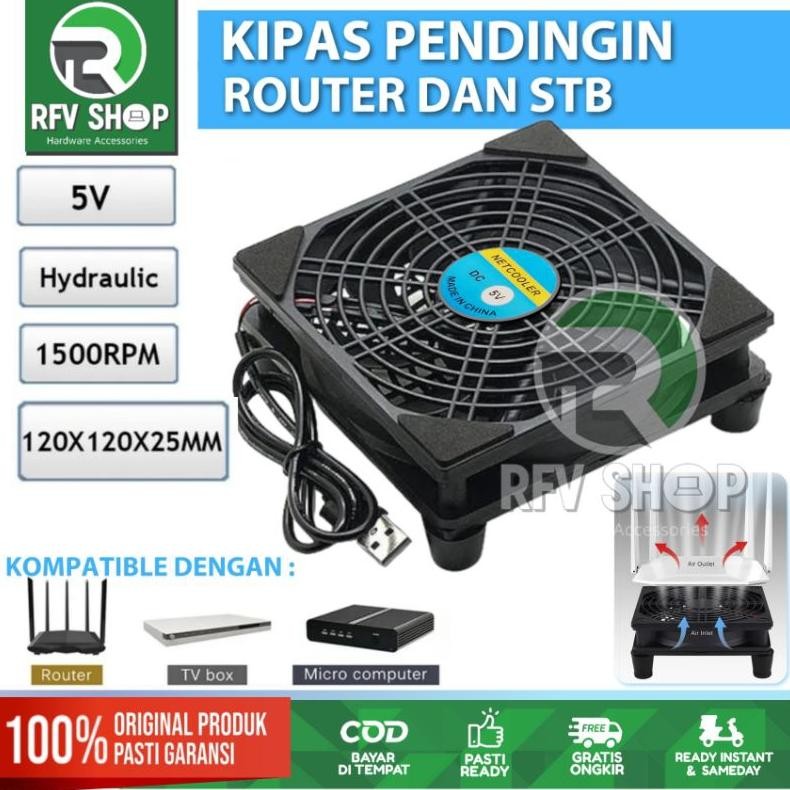 DV175 - Kipas Pendingin 12x12cm FAN DC 5V untuk WiFi Router , STB , TV BOX