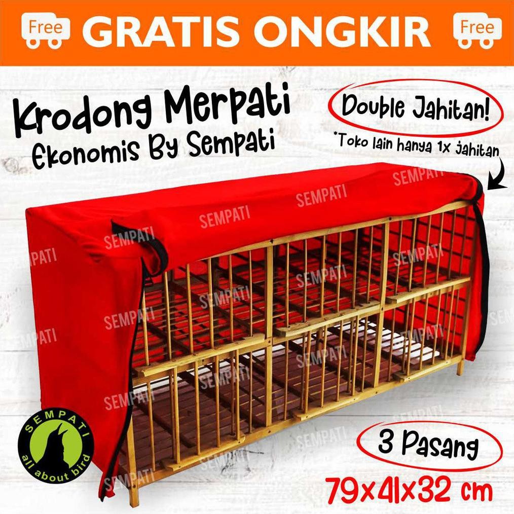SEMPATI Krodong Kerodong Sangkar Kandang Burung Merpati 3 Pasang Petak 6 Pintu Eco Merek Sempati Kro