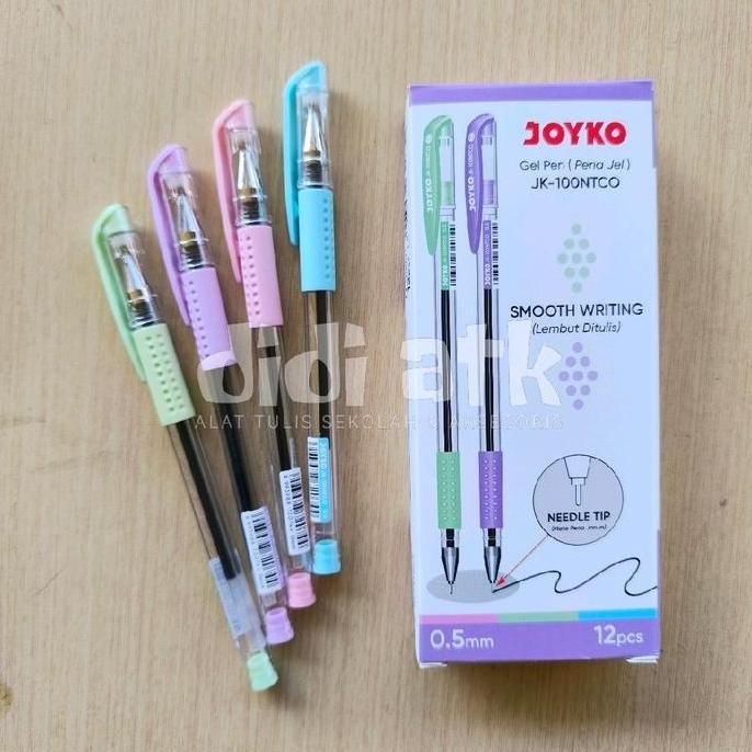 

Pulpen Cair Joyko Jk-100Ntco Soft Cover 0.5Mm 1 Pak Isi 12 Pcs - Pen Stationery