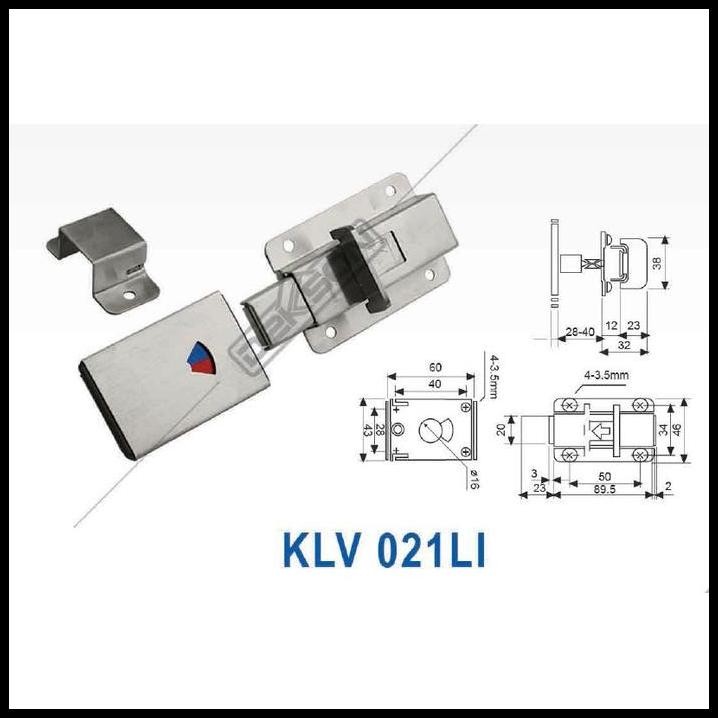 KUNCI LAVATORI DEKKSON KLV 021LI SSS Handle Kunci Slot Geser WC Dekson