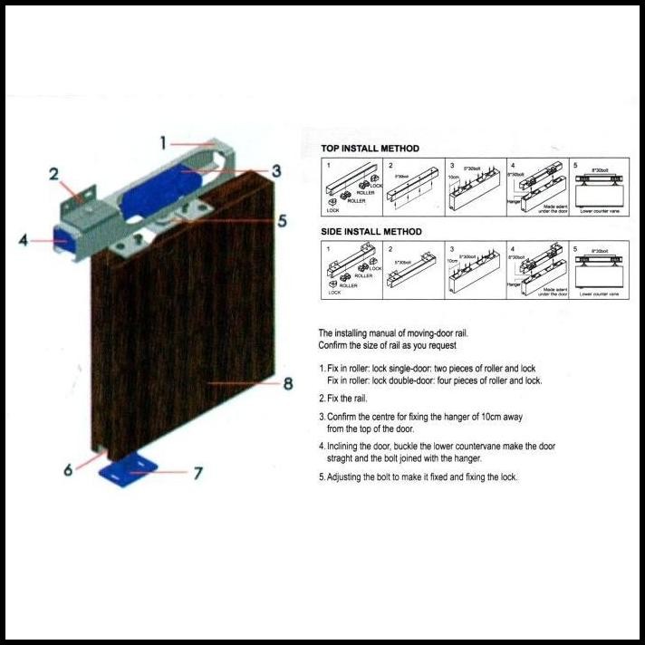 Rel Sliding Pintu Geser 240 Cm Sliding Rail Set Pintu Geser Sliding
