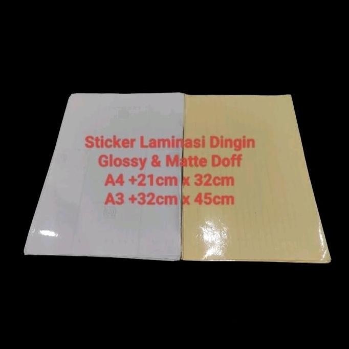

Plastik Sticker Laminasi Doff Matte Glossy A3 32X45Cm Isi 10 Laminasi Kertas Foto Karton Transparan Alat