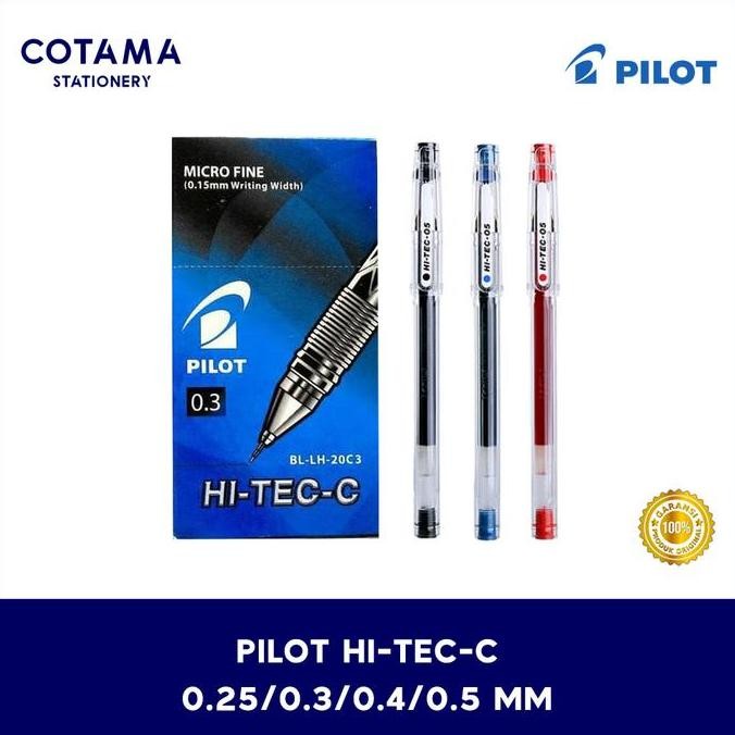 

Pulpen Pilot Hitec C / Pen Hi-Tec 0.25/0.3/0.4/0.5 Mm