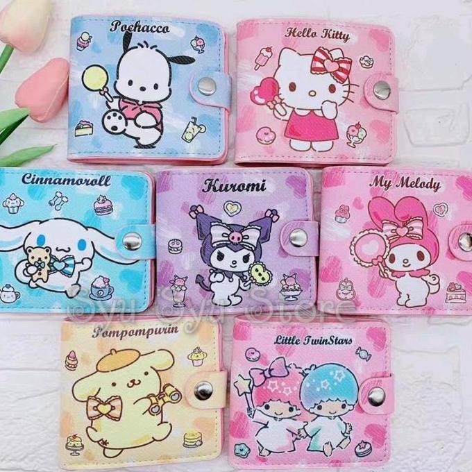 Dompet Klip Anak Heart Kuromi My Melody Cinnamoroll Pochacco Hello Kitty Twin Stars Pompompurin