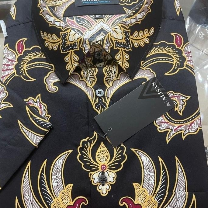 ALISAN ORINAL KEMEJA BATIK LENGAN PENDEK - JUMBO SIZE - 18 - 19