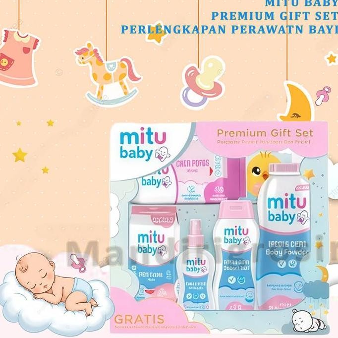 Premium Gift Set * Mitu Baby * Perlengkapan Perawatan Bayi * Isi Set 5Pcs