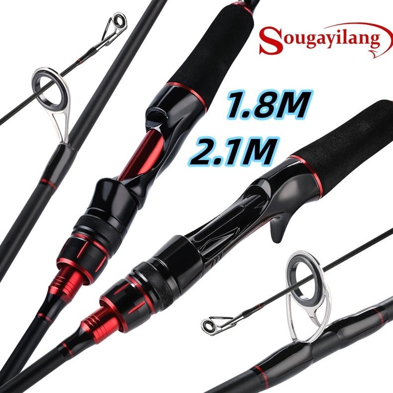 Sougayilang Joran Pancing Carbon Sutet 2 Bagian Tongkat Pancing UL Power Untuk Air Tawar Dan Laut