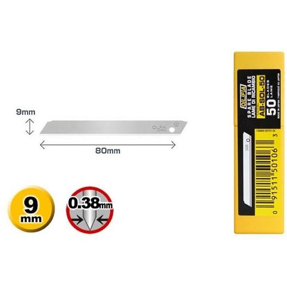 

Terbaru! Olfa Ab Sol50 Refill Cutter 9Mm Ab-Sol-50 Solid Blade (50 Pcs/Pack)