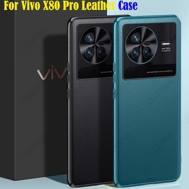 Baru Vivo X80 / X80 Pro 5G Softcase Leather with Metal Camera Protection