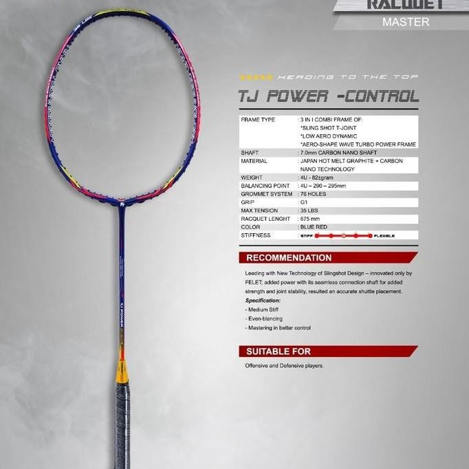 Sale Raket Badminton Felet Tj Power Original Speed Control Power Racket
