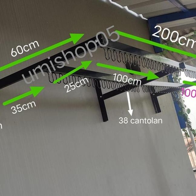 Jemuran Lipat Dinding 150 200Cm
