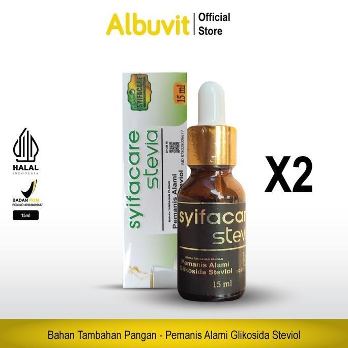 

Baru 2 Botol Syifacare Stevia - Pemanis Rendah Kalori Alami Bebas Gula