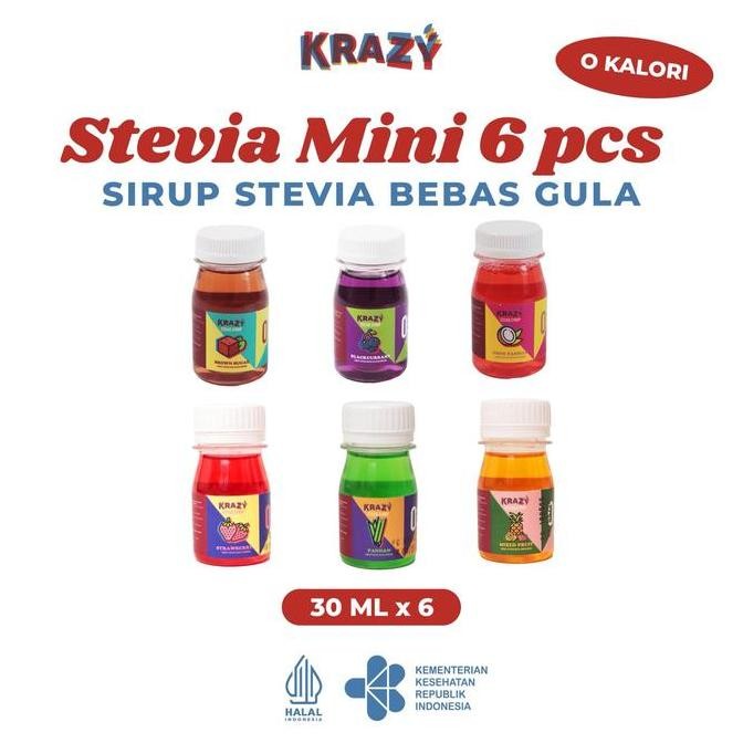 

Baru Krazy Stevia Sirup 30ml x 6pcs - Gula Tetes Alami Rendah Kalori