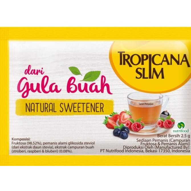 

Baru Gimmick Tropicana Slim 5 Sachet - Sample Pemanis Diet Tanpa Gula