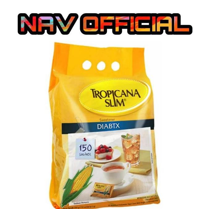 

Baru Tropicana Slim Sweetener DIABTX 150 Sachet - Gula Diet Rendah Kalori