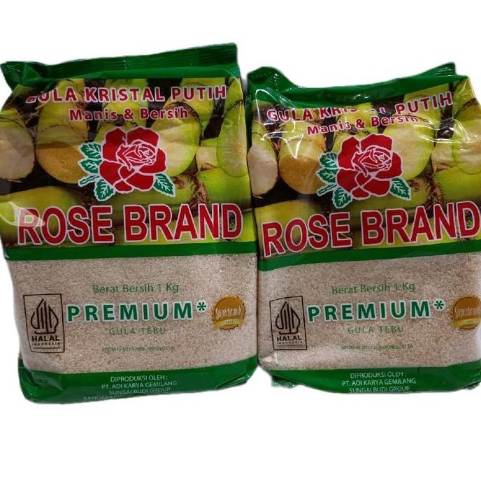 

Baru Paket 2x Rosebrand Gula Kristal Putih 1kg - Gula Pasir Tebu Murni