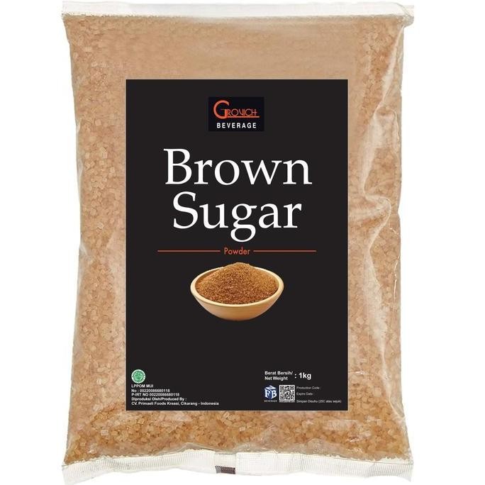 

Baru Gula Merah Kristal Brown Sugar Crystal Powder GROVICH 1kg