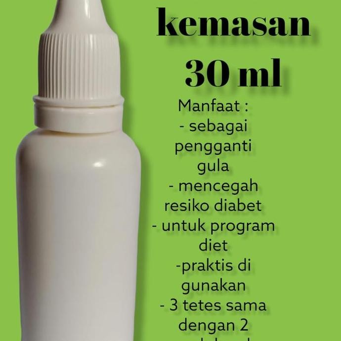 

Baru Gula Stevia Botol 30ml Pemanis Alami Tanpa Kalori untuk Diet