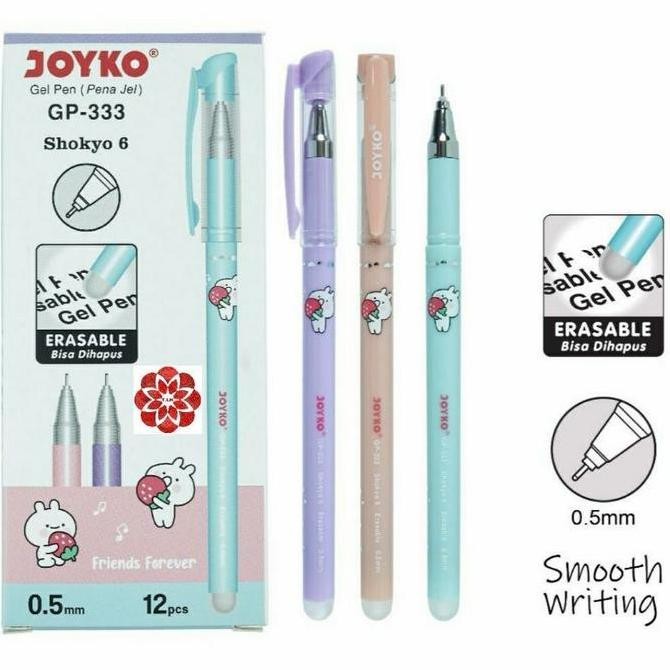 

Erasable Gel Pen Pulpen Bisa Dihapus Joyko Gp-333 Shokyo 6 Gel 0.5 Mm
