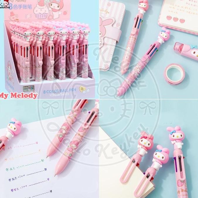 

Bolpen Pulpen Ball Pen 8 Warna Melody